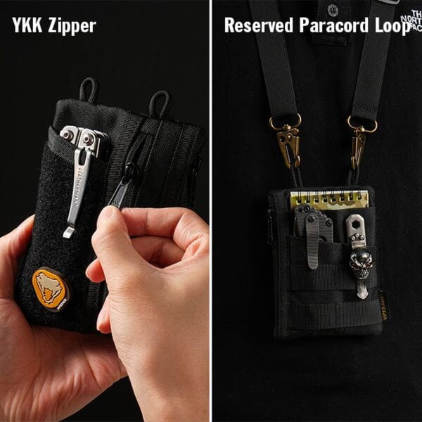 Viperade VE18 Organizer 500D Polyestergewebe EDC Pouch mit Klett Area