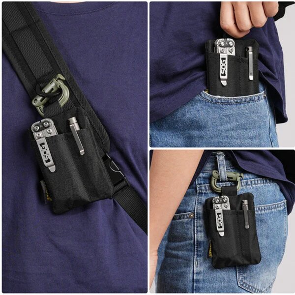 Viperade VE29 Black EDC Pouch 500D Polyestergewebe Pocket Organizer