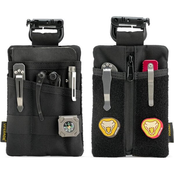 Viperade VE25 Black EDC Pouch Pocket Organizer mit Klett Fläche
