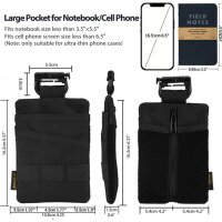 Viperade VE25 Black EDC Pouch Pocket Organizer mit Klett...