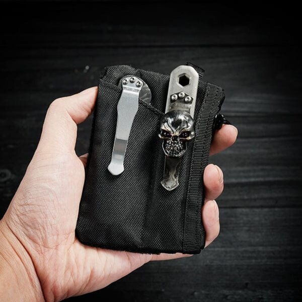 Viperade VE17 Black Organizer 500D Polyestergewebe EDC Pouch mit Klett Area