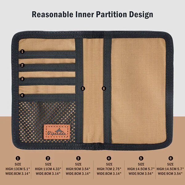 Viperade VE11-Black Organizer 500D Polyestergewebe EDC Pouch mit Klett Area und Bead Pig