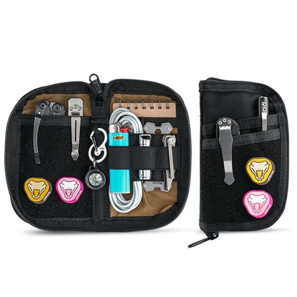 Viperade VE22-Black Organizer 500D Oxford Gewebe EDC Pouch mit Klett Area