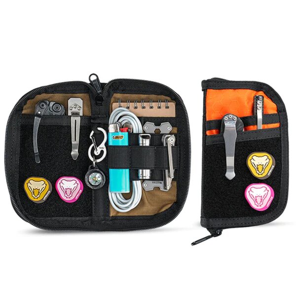Viperade VE22-Orange Organizer 500D Oxford Gewebe EDC Pouch mit Klett Area