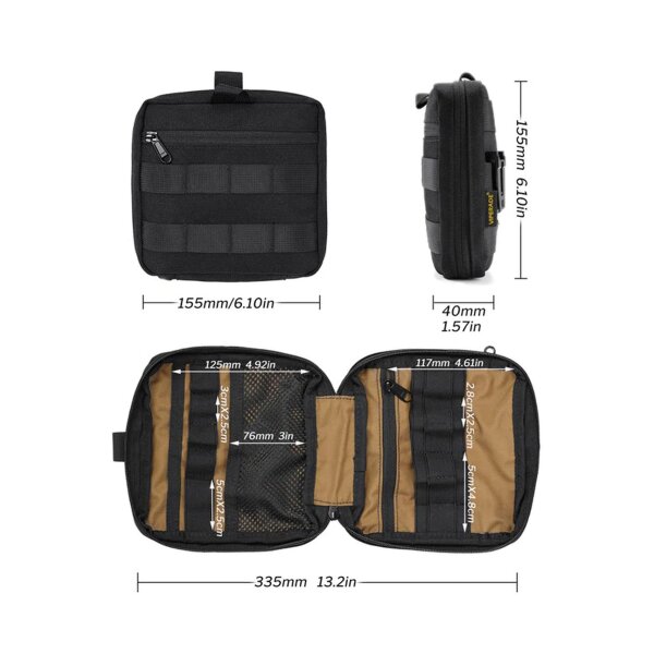 Viperade CHP2-Black MOLLE Werkzeugtasche und EDC Pouch