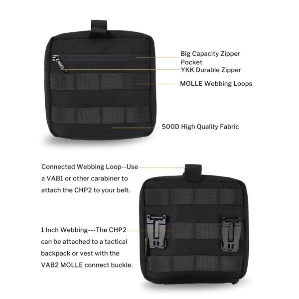 Viperade CHP2-Black MOLLE Werkzeugtasche und EDC Pouch