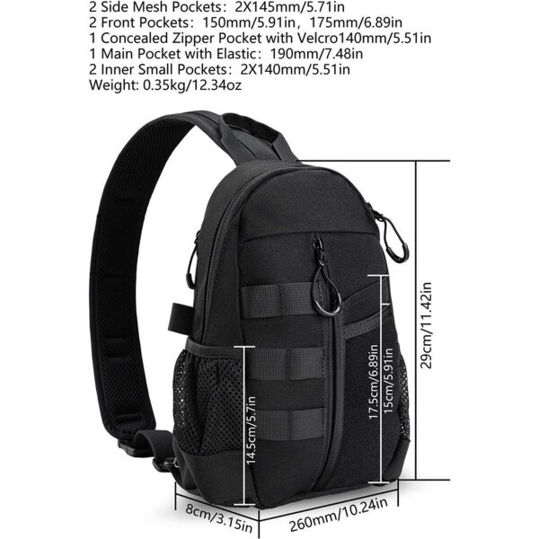 Viperade CHS1 Lighweight Sling Bag EDC Rucksack Cross Bag