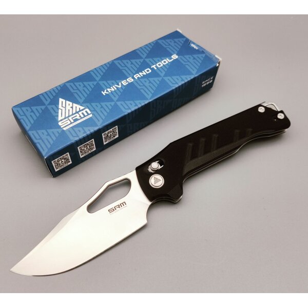 SRM Knives 238X-GB Mirage Ambi Lock Folder Black/Satin