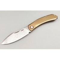 SanRenmu Messer 7315-TW Slipjoint Golden Sahara Damast...