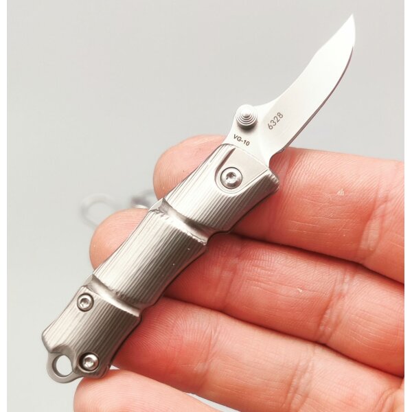 SanRenMu 6328 TC4 Neck Knife Slipjoint mit VG-10 Klinge