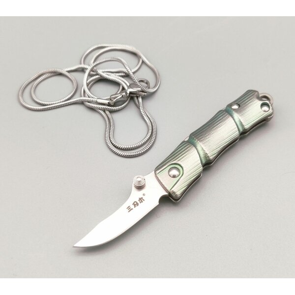 SanRenMu 6328-TG TC4 Neck Knife Slipjoint mit VG-10 Klinge