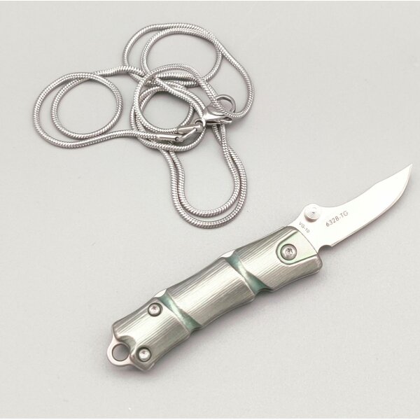 SanRenMu 6328-TG TC4 Neck Knife Slipjoint mit VG-10 Klinge