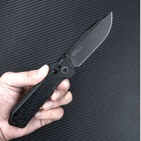 SRM Knives 7228B-AB 14C28N Stahl Ambi Lock Aluminium