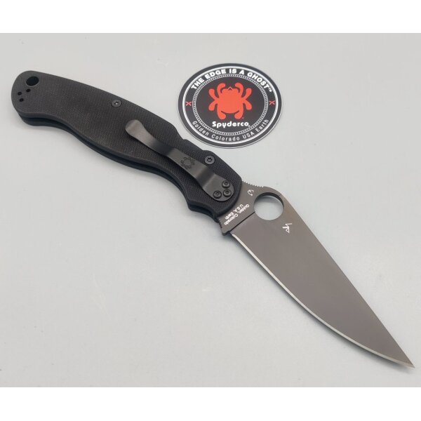 Spyderco Military 2 G10 Black Blade PlainEdge Taschenmesser Messer 01SP1235