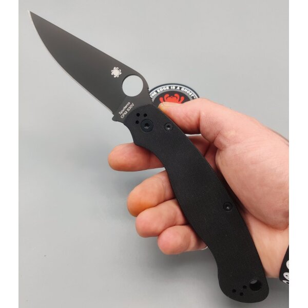 Spyderco Military 2 G10 Black Blade PlainEdge Taschenmesser Messer 01SP1235