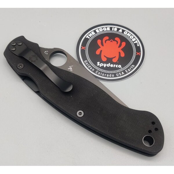 Spyderco Military 2 G10 Black Blade PlainEdge Taschenmesser Messer 01SP1235