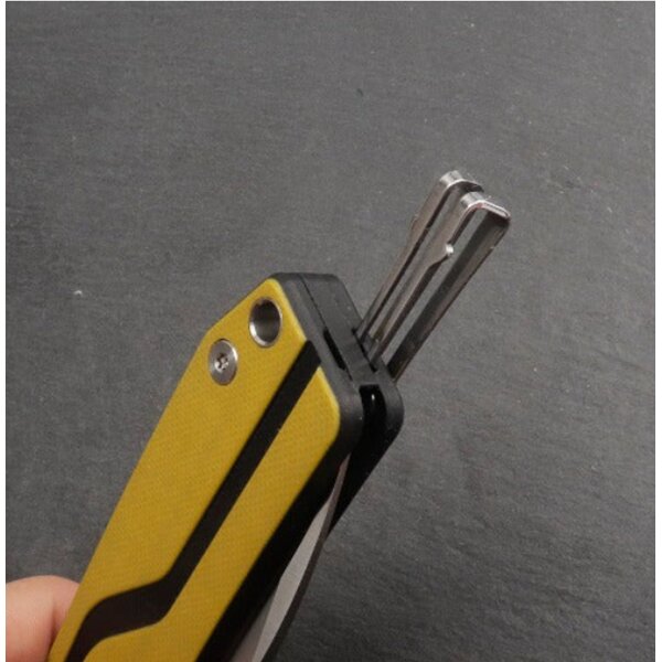 SRM Knives 7228L-GW Rubik VG-10 Ambi Lock yellow