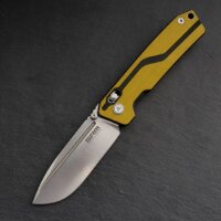 SRM Knives 7228L-GW Rubik VG-10 Ambi Lock yellow