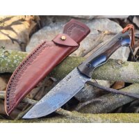 Sanrenmu S771-2 Damast Jagdmesser Damastmesser Sandelholz...