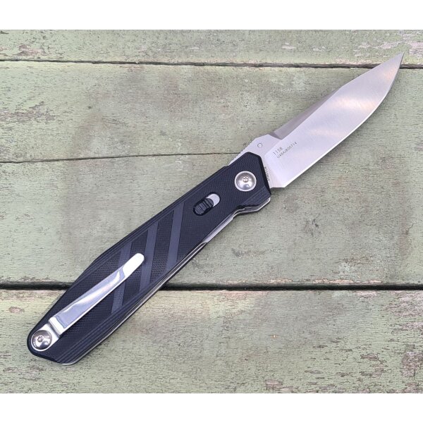 Sanrenmu 1158 Messer 8Cr13MoV Stahl G10 Griff schwarz
