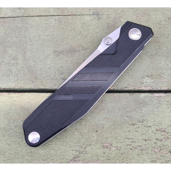 Sanrenmu 1158 Messer 8Cr13MoV Stahl G10 Griff schwarz