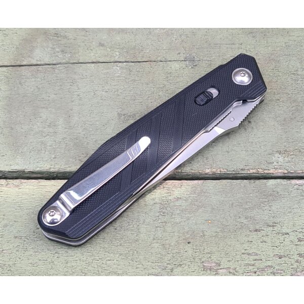 Sanrenmu 1158 Messer 8Cr13MoV Stahl G10 Griff schwarz