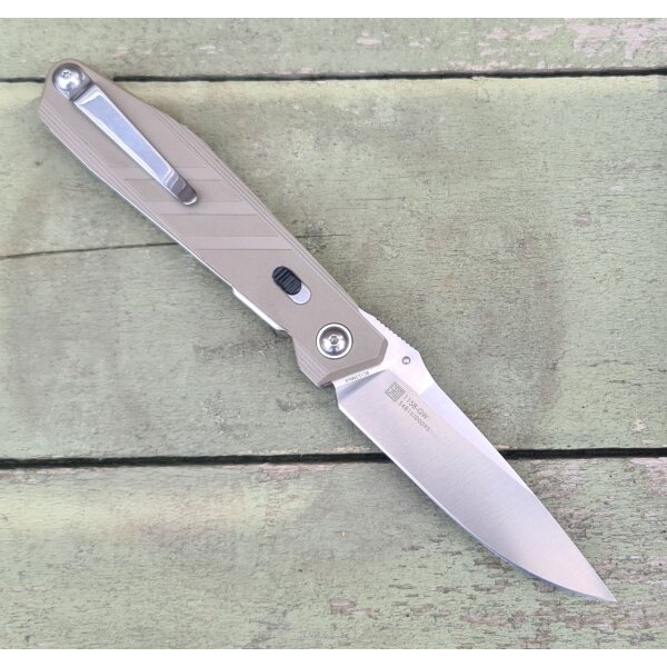Sanrenmu 1158-GW Messer 8Cr13MoV Stahl G10 Griff desert
