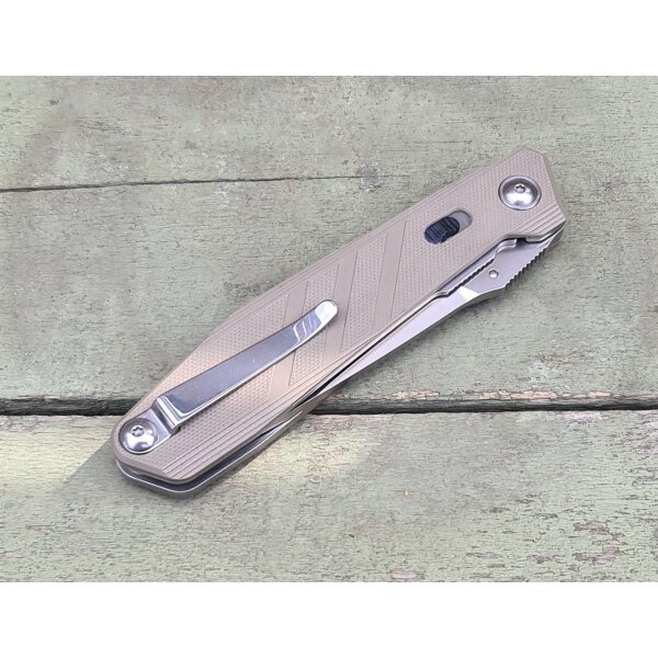 Sanrenmu 1158-GW Messer 8Cr13MoV Stahl G10 Griff desert