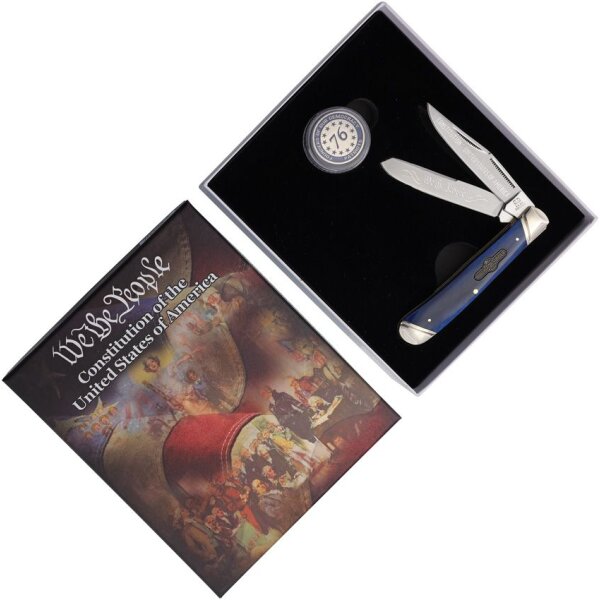 Rough Ryder Patriot Series Trapper Taschenmesser mit Doppelklinge Messer Sammlerbox Sammlermesser RR2509