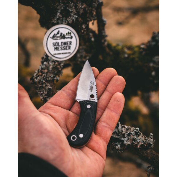 Cudeman Yoda N695 Micarta Schwarz inkl. Kydexscheide