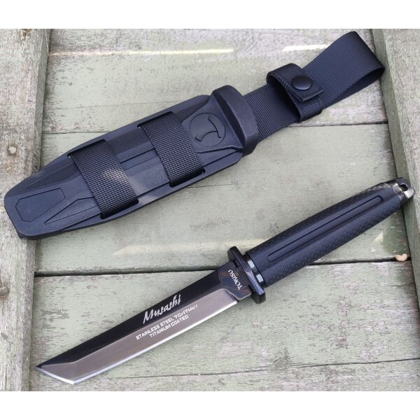 Tokisu Musashi Black 15 cm Klinge Titanbeschichtet Poliert