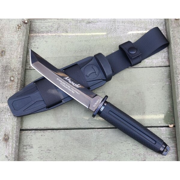 Tokisu Musashi Black 15 cm Klinge Titanbeschichtet Poliert
