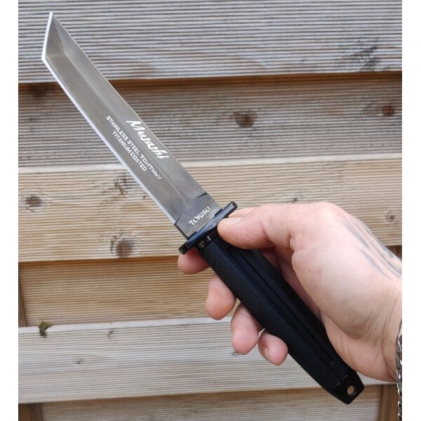 Tokisu Musashi Black 15 cm Klinge Titanbeschichtet Poliert