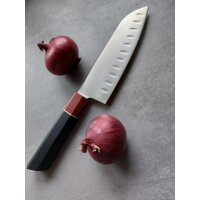 Tokisu Modern Santoku mit Kullen Kochmesser Messer