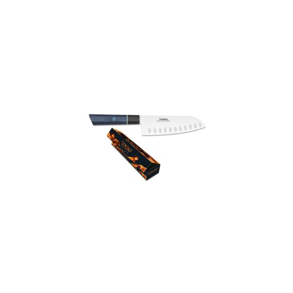 Tokisu Black & Blue Santoku mit Kullen Kochmesser