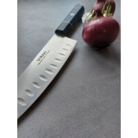 Tokisu Black & Blue Santoku mit Kullen Kochmesser