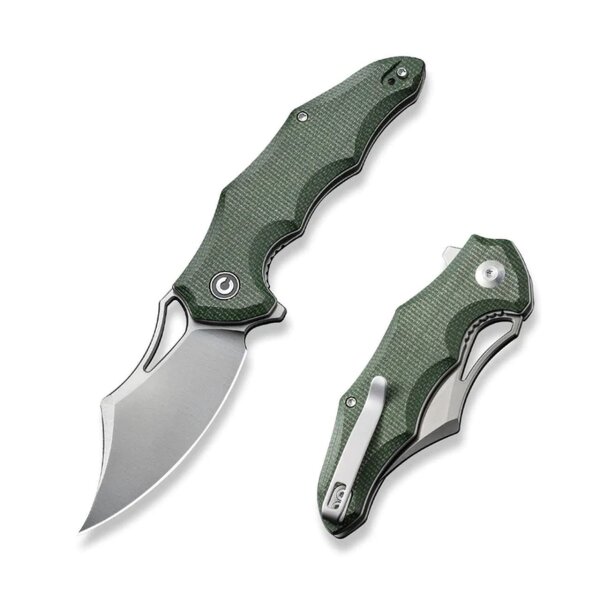 CIVIVI Chiro Flipper Green Micarta 14C28N Stahl