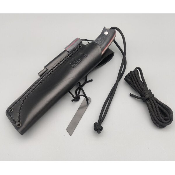 Joker Oso TS1 Black Yute Micarta + Lederscheide + Feuerstarter