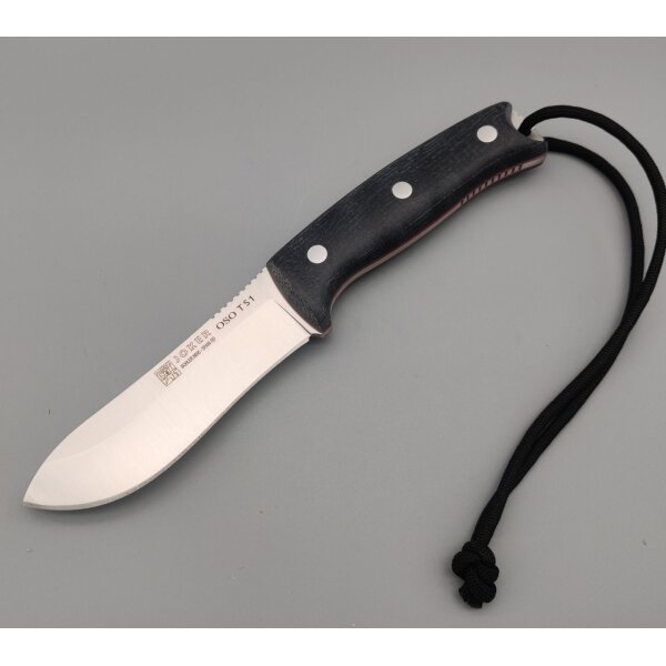 Joker Oso TS1 Black Yute Micarta + Lederscheide + Feuerstarter