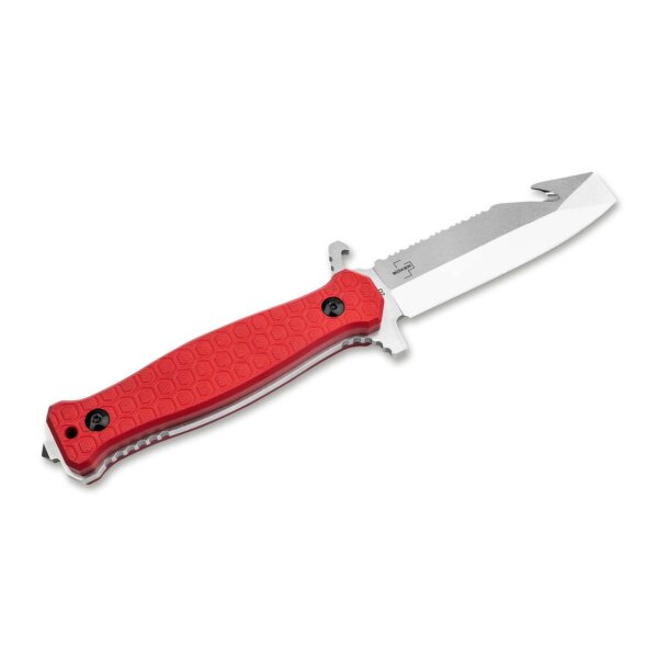 Dönges Expert Fire Fixed D2 Stahl und G10 Griff Gurtschneider feststehendes Messer 02DG001