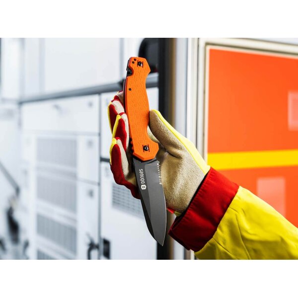 Dönges Professional Rescue Rettungsmesser Rot Gurtschneider Glasbrecher Aluminium D2 Stahl 01DG005
