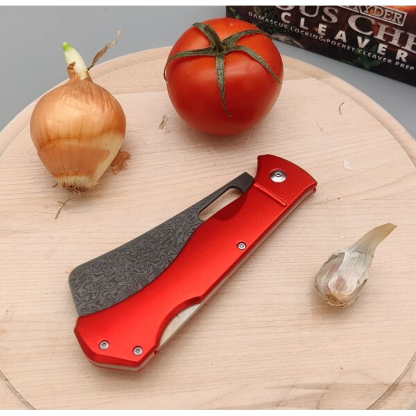 Rough Ryder Sous Chef Cleaver Lockback Damast