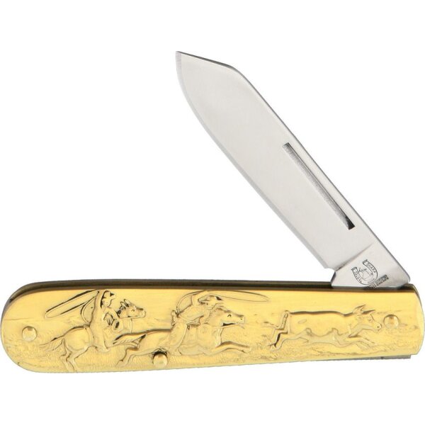 Rough Ryder Cowboy Knife Brass Slipjoint