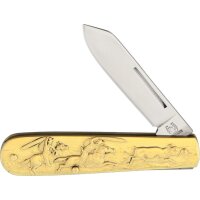 Rough Ryder Cowboy Knife Brass Slipjoint