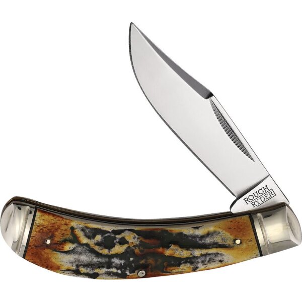 Rough Ryder Bow Trapper Cinnamon Bone Slipjoint klassisches Taschenmesser Knochen Messer