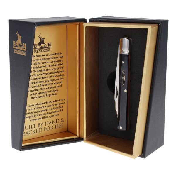 Rough Ryder Black Reserve Bearhead Doctors Knife Bone