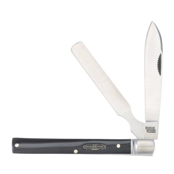 Rough Ryder Black Reserve Bearhead Doctors Knife Bone