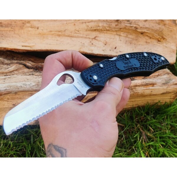 Byrd Spyderco Cara Cara 2 Rescue Black FRN SpyderEdge Messer Säge 01SP1700PS