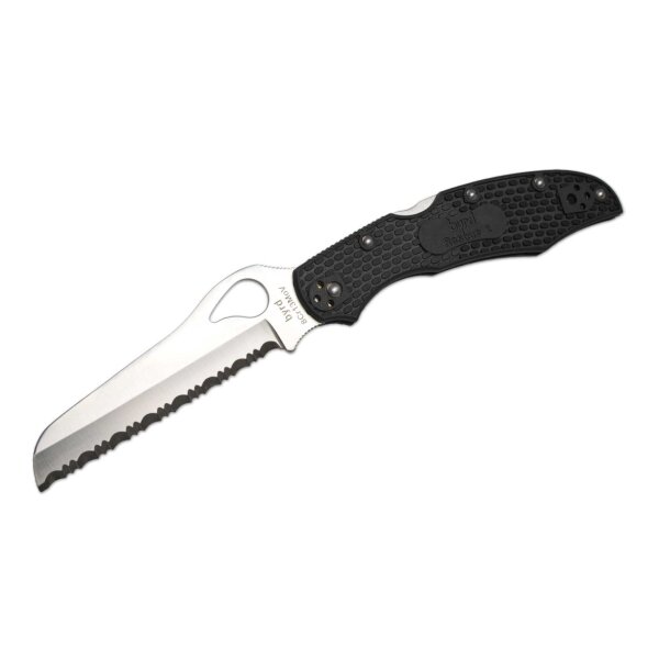 Byrd Spyderco Cara Cara 2 Rescue Black FRN SpyderEdge Messer Säge 01SP1700PS