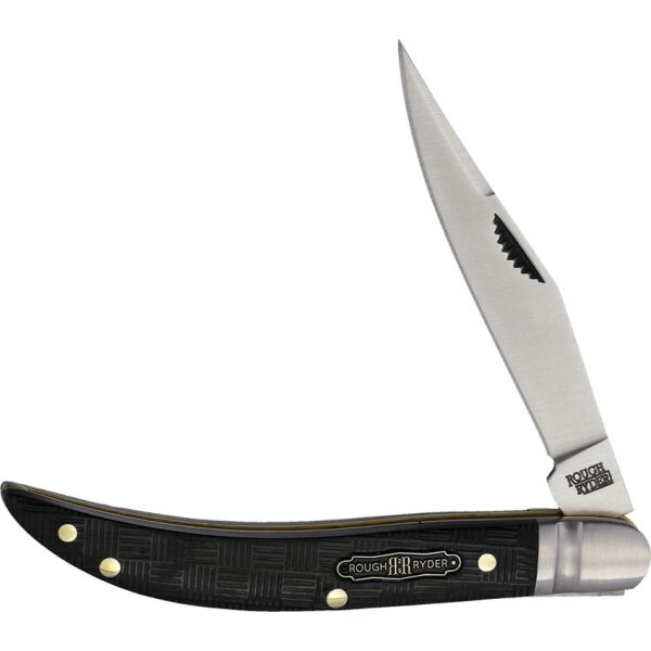Rough Ryder Black Reserve Bearhead Taschenmesser Toothpick Black Text schwarz Sammlerbox RR2566